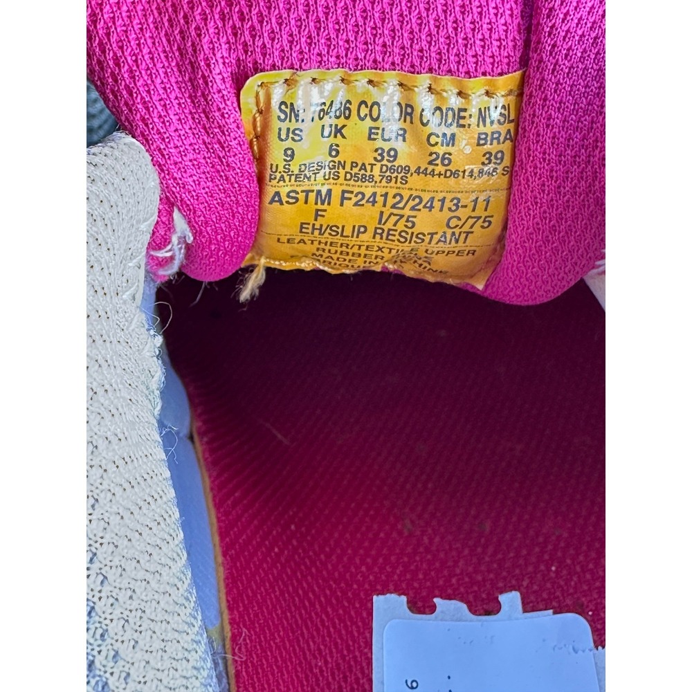 Skechers Work D'Lites Women Slip Resistant Safety Toe Athletic Shoes Gray Pink 9 - Picture 8 of 13